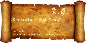 Kreischer Győző névjegykártya