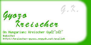 gyozo kreischer business card